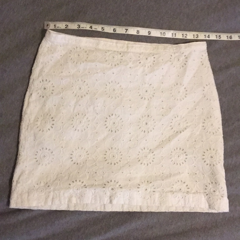Madewell white floral mini skirt size 2